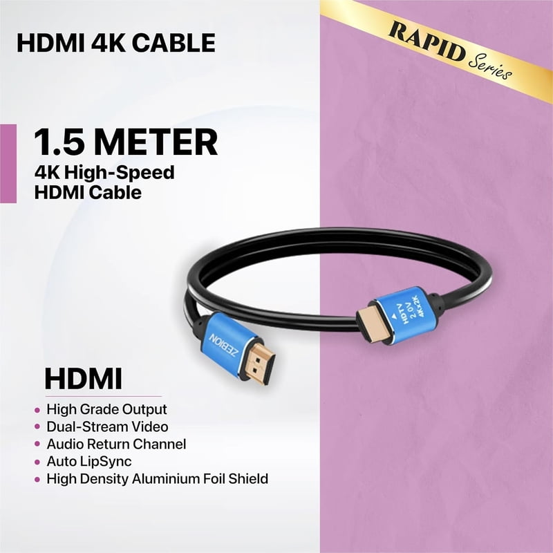 Zebion HDMI Cable 1.5 M Rapid Zebion HDMI Cable 1.5 M Rapid