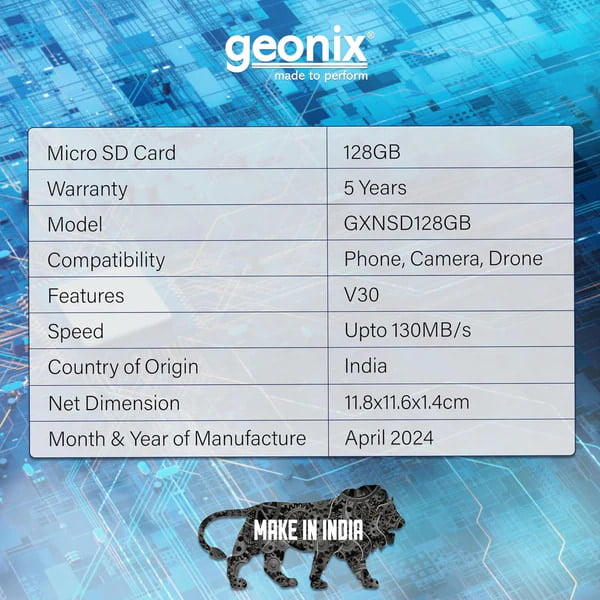 Geonix Micro Sd 128gb Geonix Micro Sd 128gb