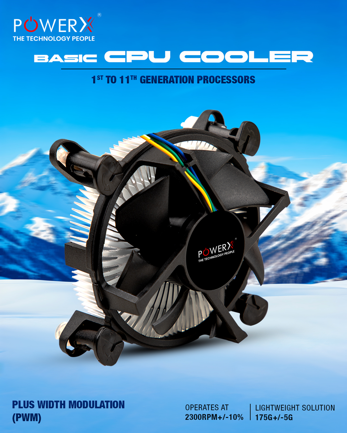 PowerX, CPU Cooler Fans, Basic CPU Cooler